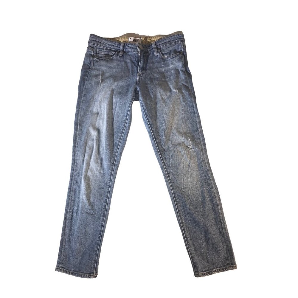 Paige Womens “Kylie Corp” Light Blue Distressed Denim Jeans